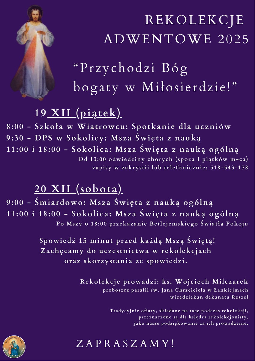 Rekolekcje Adwentowe 25 r.